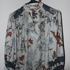 Vintage sheer floral blouse